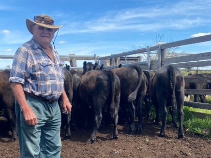 Mark Jacob, Dreeite South, will have 260 mixed sex Angus weaners at Colac Regional Saleyards' December store sale. Picture: Supplied