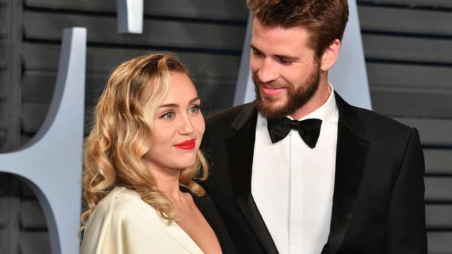 Miley Cyrus split from her longtime partner and husband of less than a year Liam Hemsworth. Picture: AFP