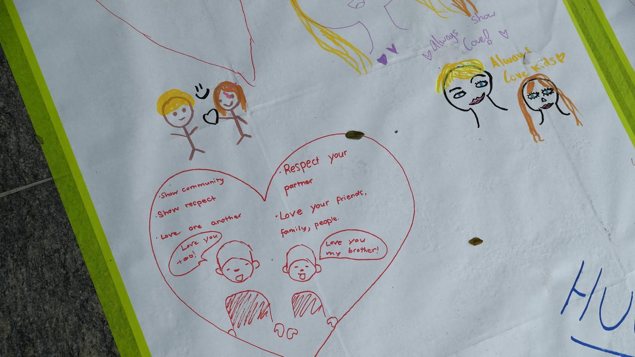 Community members in Cairns were encouraged to write and draw 