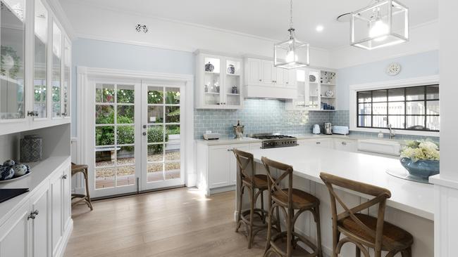 The kitchen inside the home.