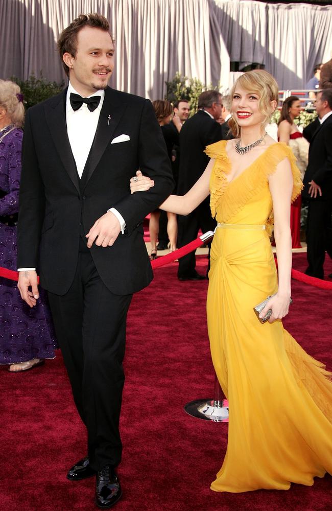 Michelle Williams and Heath Ledger at the Academy Awards in 2007. Picture: Getty Images