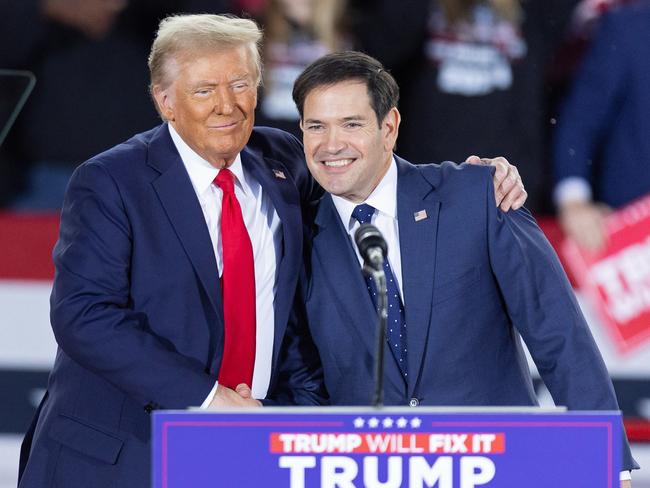 Mr Trump was also set to name Florida senator Marco Rubio — who was a runner-up to be his running mate — as his Secretary of State. Picture: AFP