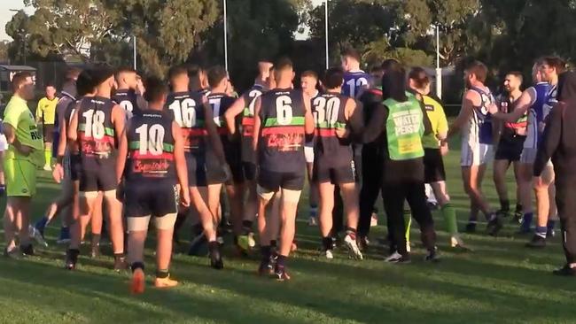 Ten players have been suspended following a fiery EDFL clash.