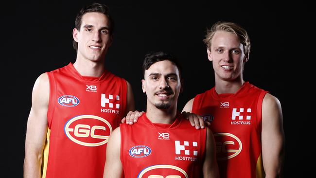 Rival clubs are watching Ben King, Jack Lukosius and Izak Rankine — the future of the Suns. Pic: AAP