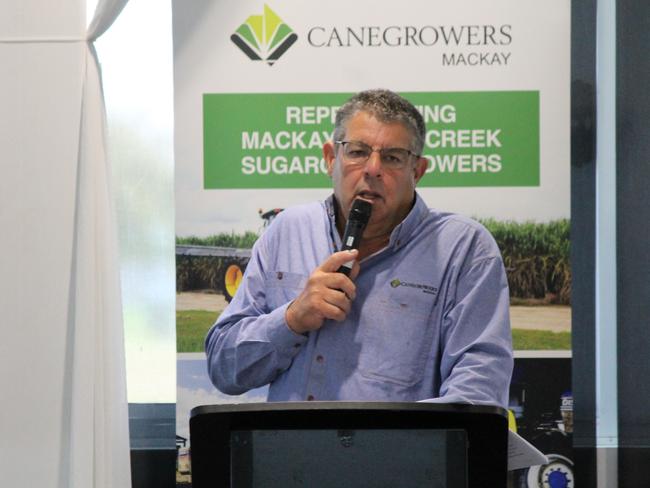 Canegrowers Mackay Chairman Kevin Bord addresses the AGM at the Mackay Turf Club on Wednesday, November 23, 2022.