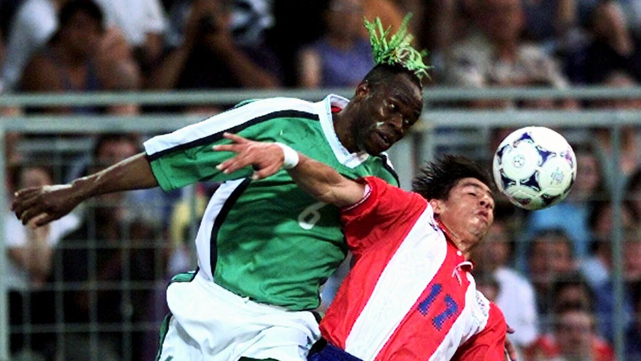 Taribo West (L) has claimed players having sex cost Nigeria in their 1998 World Cup campaign.