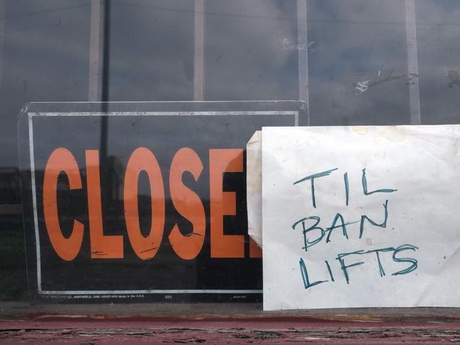 A local business is closed until the state sanctioned three weeks "stay at home" order is lifted in Detroit, Michigan. Picture: AFP