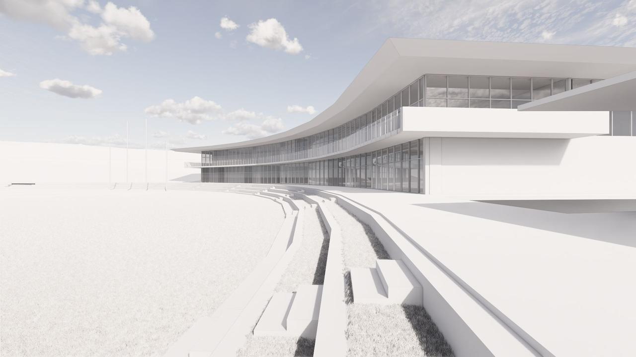 The Tasmanian Football Club High Performance Centre will be located at Kingston. Artist impression of the site. Picture: Supplied