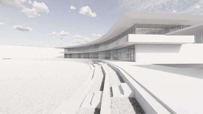 The Tasmanian Football Club High Performance Centre will be located at Kingston. Artist impression of the site. Picture: Supplied