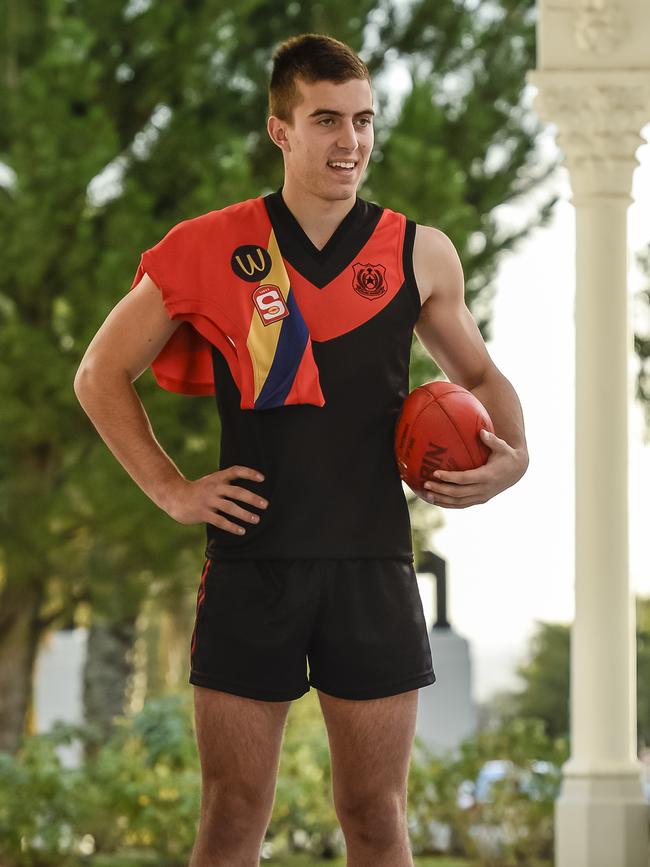 Rostrevor and SA under-18 captain Luke Valente. Picture: AAP/Roy Vandervegt.