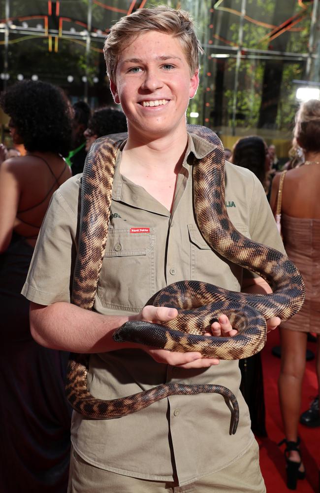 Robert Irwin and friend. Picture: Jonathan Ng