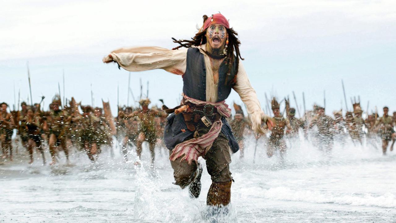 Depp in his most iconic role, Captain Jack Sparrow.