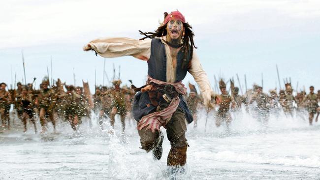 Depp in his most iconic role, Captain Jack Sparrow.