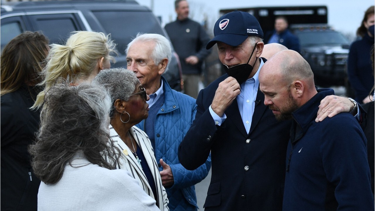 Joe Biden greeted with 'Let's Go Brandon' jeers as he visits tornado-ravaged town