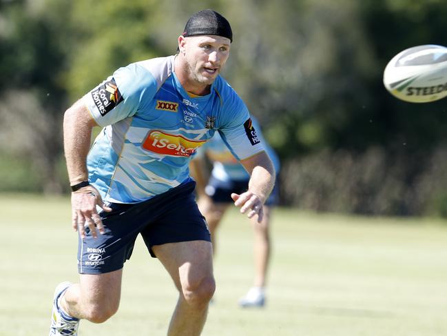 Luke Bailey at Gold Coast Titans training in 2014. Picture: Jerad Williams