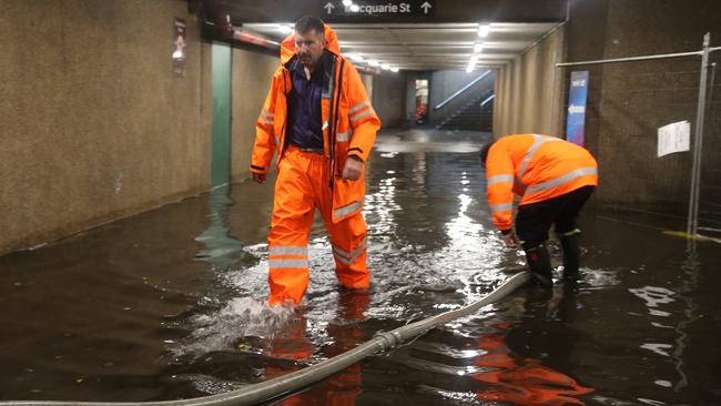 St James station was flooded last month after heavy rainfall. Picture John Grainger