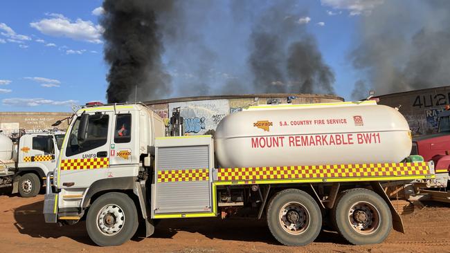 CFS crew on deck at the fire. Picture: Isaac Selby