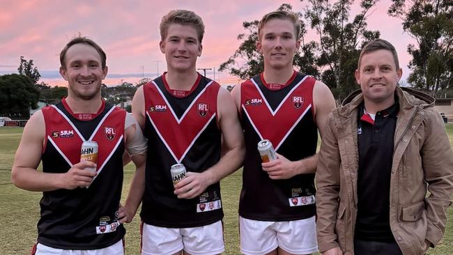 Loxton North stars Joel Worsfold, Codi Voumard and Zac Wooldridge. Picture: Loxton North Football Club