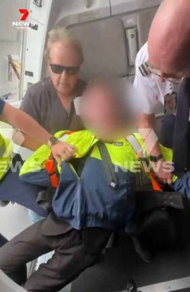 The teenager was apprehended on-board the plane on March 6. Picture: Channel 7