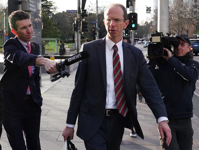 ASIC deputy chair Peter Kell leaves the royal commission on Friday.