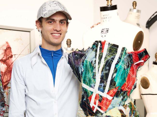 Jordan Gogos while attending Parsons School of Design in New York. Picture: Supplied