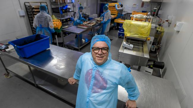 Roberto Cardone at the Windsor Gardens production facility. Picture: Roy VanDerVegt