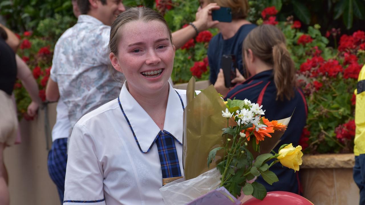 Suncoast Christian College farewells Year 12 students with a guard of honour across the campus.