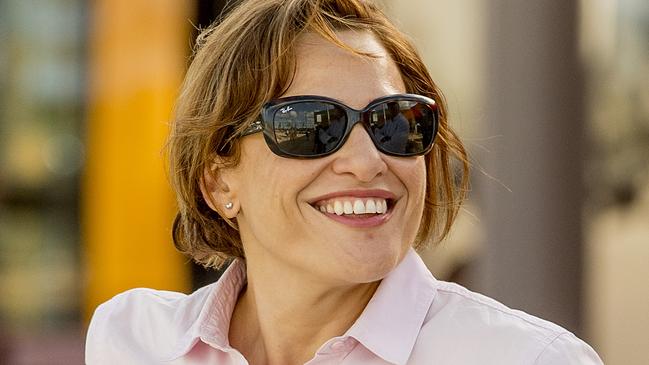 Jackie Trad at the new Helensvale light rail station. Picture: Jerad Williams