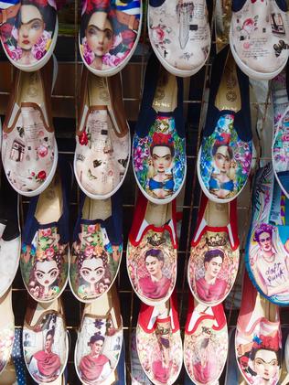 Frida Kahlo merchandise is everywhere. Picture: Lean McLennan