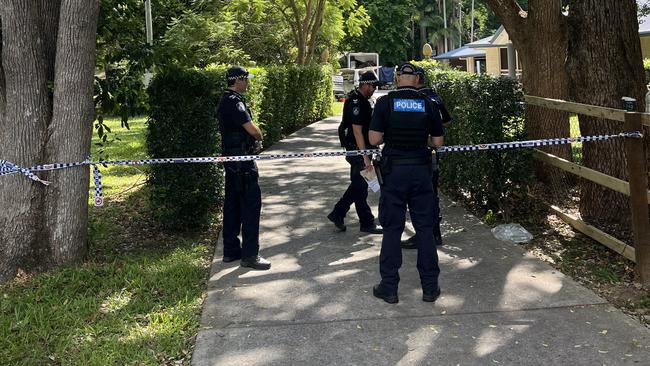 The scene at Tree Rd, Tallebudgera where Ms Anyos was shot and critically injured. Picture: Tahlia Leathart.