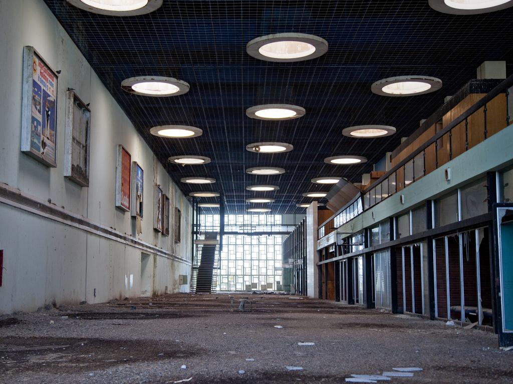 Inside the derelict terminal building. Picture: Athanasios Gioumpasis/Getty Images