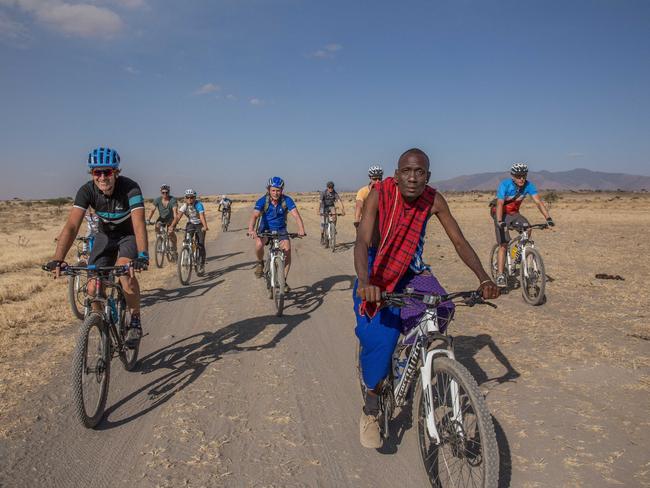 Cycling in Tanzania with Intrepid. Picture: Intrepid