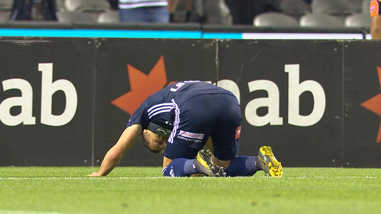 Kosta Barbarouses honoured the victims of the Christchurch attacks with his goal celebration