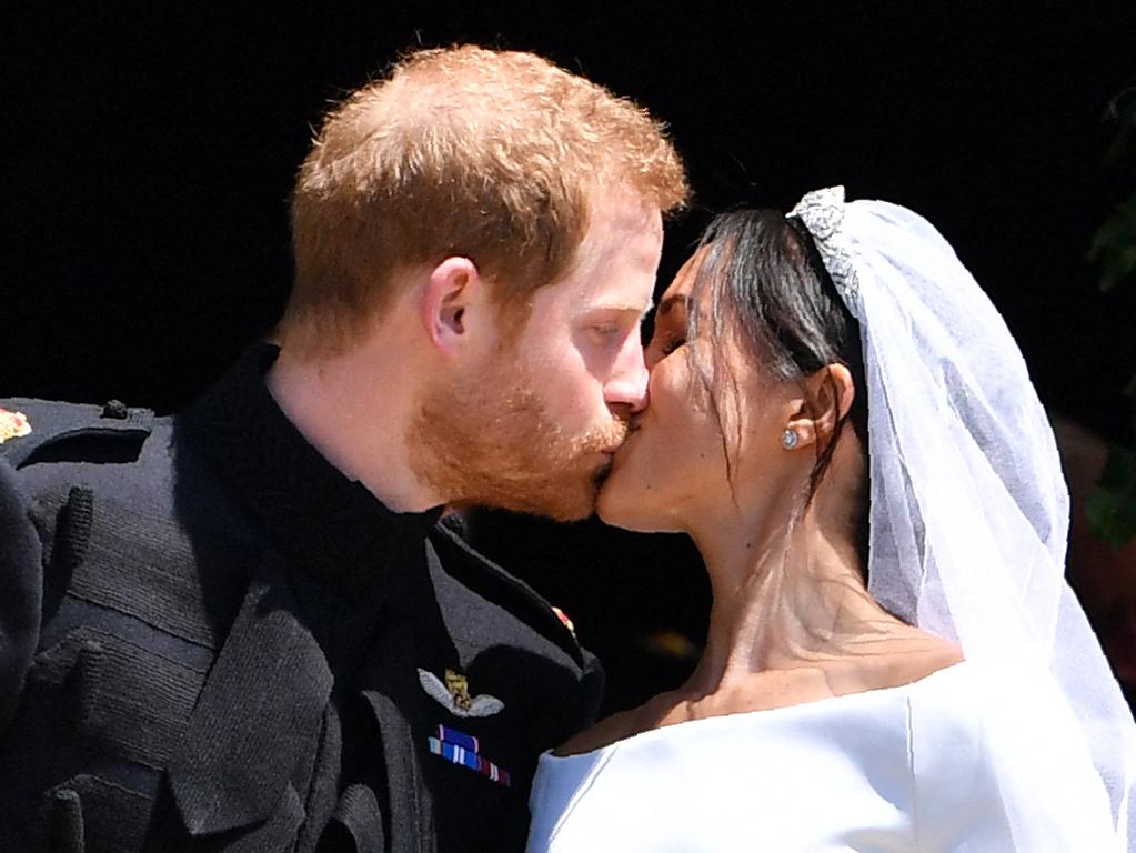 Prince Harry and Meghan Markle said they exchanged vows prior to the royal wedding in 2018. Picture: AFP