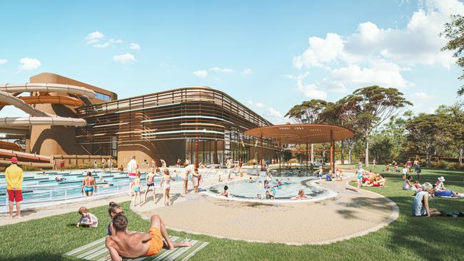 An artist impression of the new $135m Adelaide Aquatic Centre. Picture: SA Government