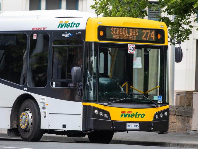 A Metro Bus in Elizabeth Street, Hobart on Tuesday 19th November 2024.Picture: Linda Higginson