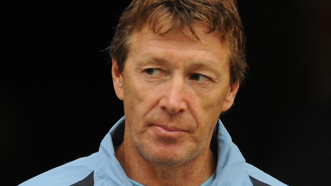 NSW State of Origin coach Craig Bellamy arrives for the Blues last training session at ANZ Stadium, Sydney, Tuesday, May 25, 2010. The NSW Blues take on Queensland in game 1 of the State of Origin series tomorrow night. (AAP Image/Dean Lewins) NO ARCHIVING