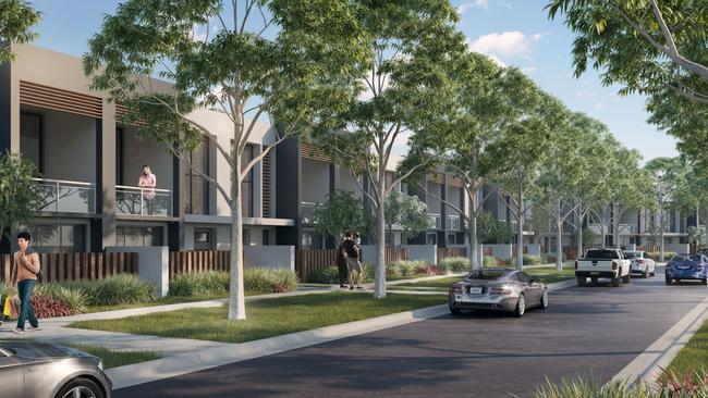 An artist’s impression of the planned mini-suburb in Altona North.