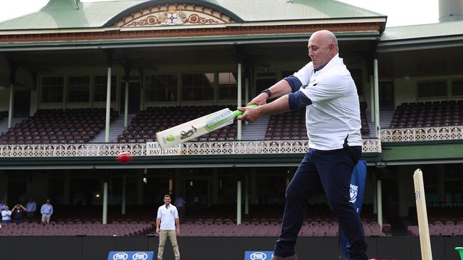 Former Australian coach Darren Lehmann at the Fox Cricket launch at the SCG on Tuesday.   Picture: Brett Costello