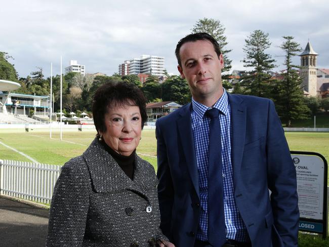 Advocates of Manly Oval plan have their say ahead of a public rally. Pictured is Hay and Daniel Robertson.