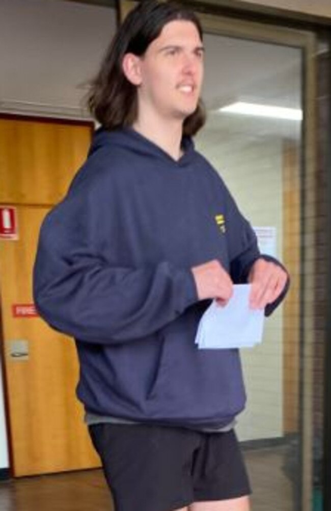 Max Edward Webster, 20, of Peregian Springs outside the Noosa Courthouse.