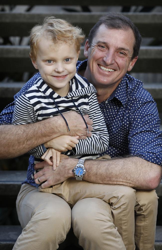 Neil Breen with his son Harry. Picture: Chris Pavlich