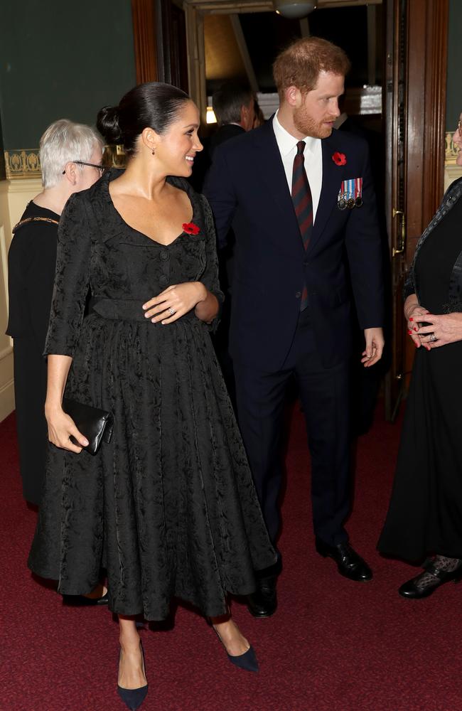 Meghan, Duchess of Sussex and Prince Harry, Duke of Sussex attend the annual Royal British Legion Festival of Remembrance. Picture: Getty Images