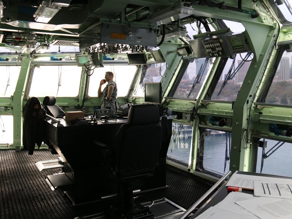 The Canberra’s navigation room.