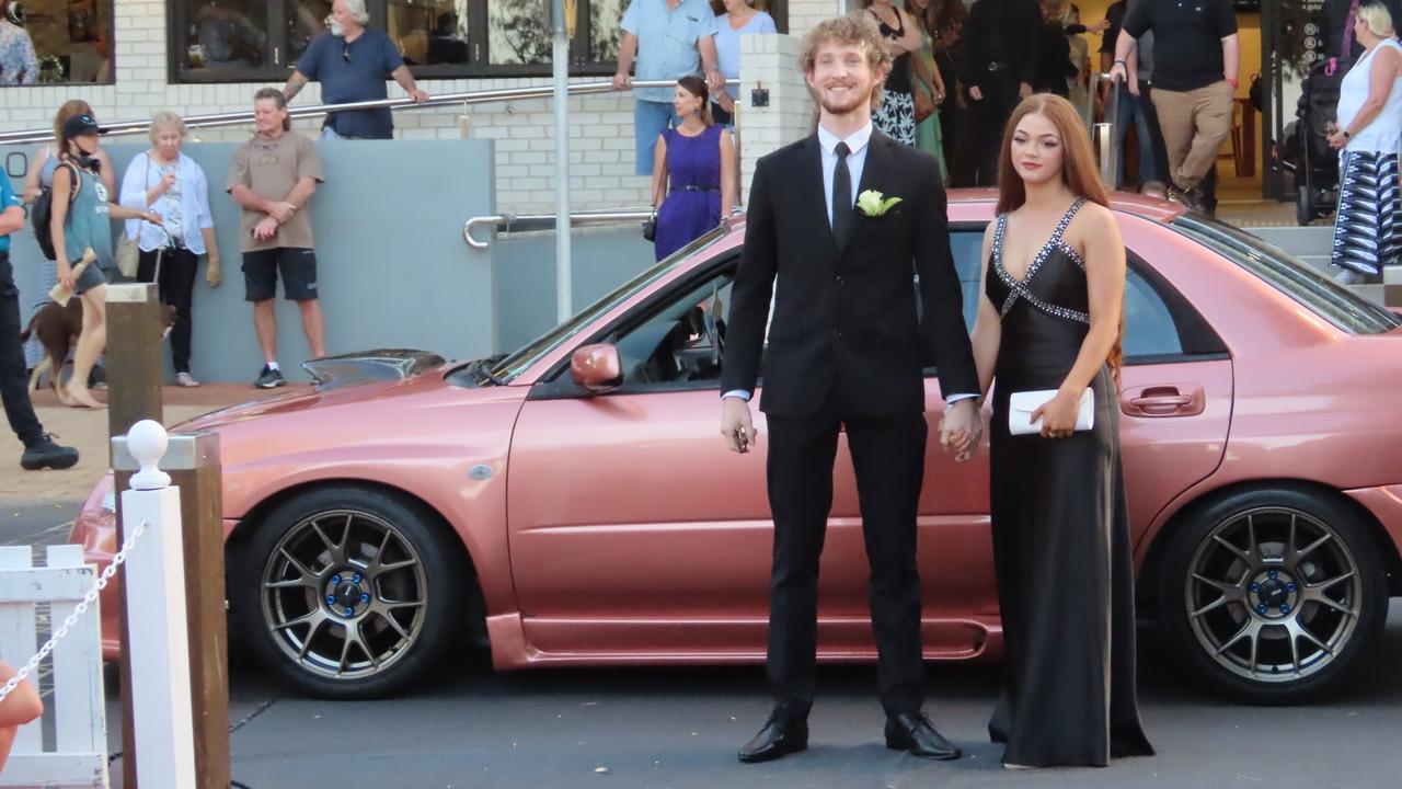 Students celebrating the Urangan State High School formal.