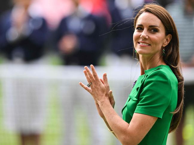 Princess Catherine is pictured at Wimbledon last year. Picture: AFP