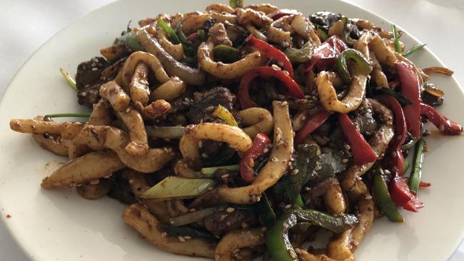 Noodles at Nava Uyghur Restaurant. Picture: Simon Wilkinson