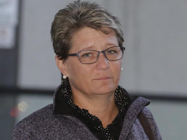 Cattle farmer Wendy Brauer leaves the hearing on Wednesday. Picture: AAP