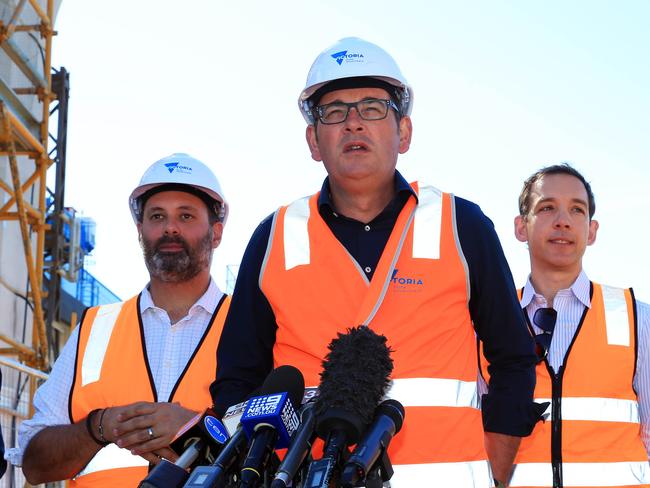 11/1/18 Victorian premier Daniel Andrews during a press conference in Murrumbeena where the new skyrail is being constructed. Aaron Francis/The Australian