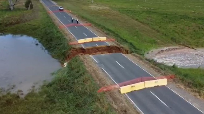 Gooramadda Road near Rutherglen could be closed for weeks. Picture: Supplied by Indigo Shire.